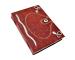 Handmade antique paper leather journal god eyes look tripple snakes leather diary & sketchbook